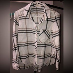 New Bella Dahl Lightweight Button Down Hi-Low Top